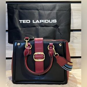 Ted Lapidus  Black and Burgundy Bag Color